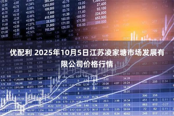 优配利 2025年10月5日江苏凌家塘市场发展有限公司价格行情